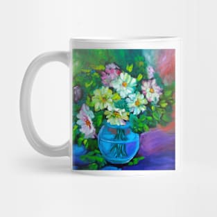 Daisies in a Glass Vase Mug